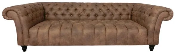 (3219) CANYON Chesterfield luxusná zamatová pohovka hnedá