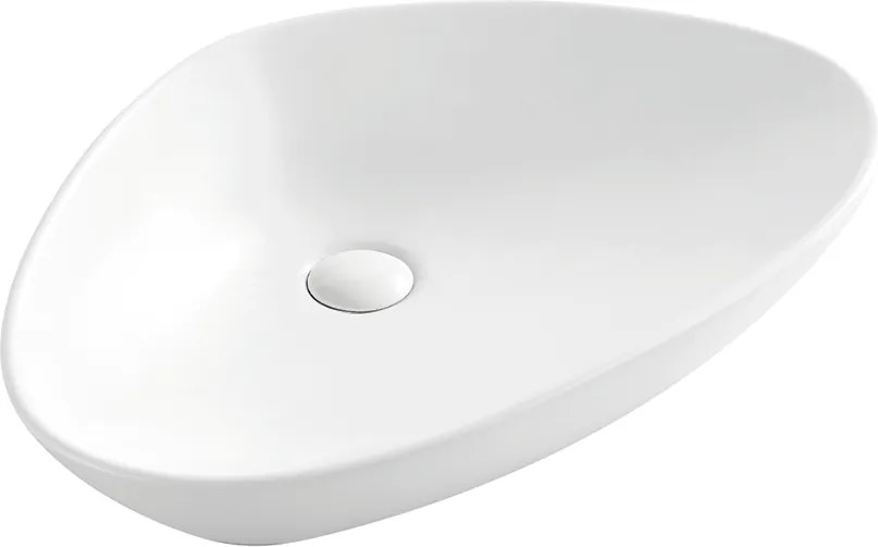 Hydroland Keramické umývadlo na dosku Lotos 59x39 cm, biele