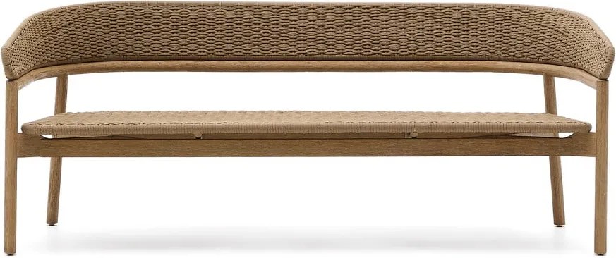 Záhradná pohovka z masívu akácie v béžovej a prírodnej farbe Arinella – Kave Home