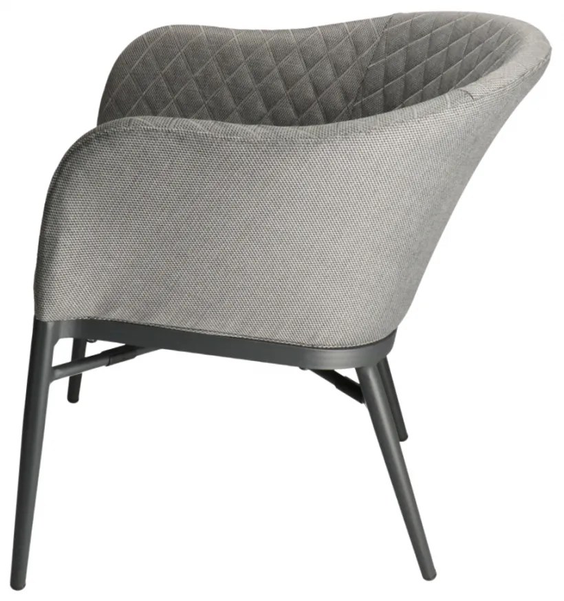 KORAT záhradná stolička s podrúčkami grey
