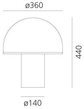 Artemide A006300 - Stolná lampa ONFALE 1xE14/5W/230V + 1xE27/13W biela