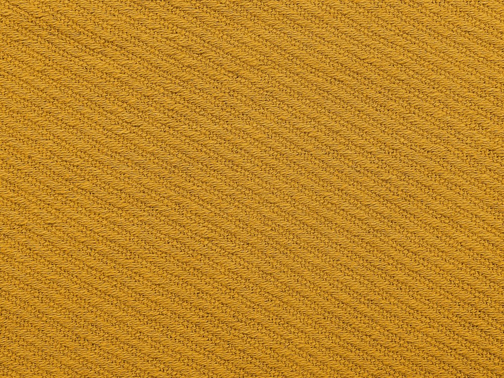 Bavlnená deka 125 x 150 cm horčicová YARSA Beliani