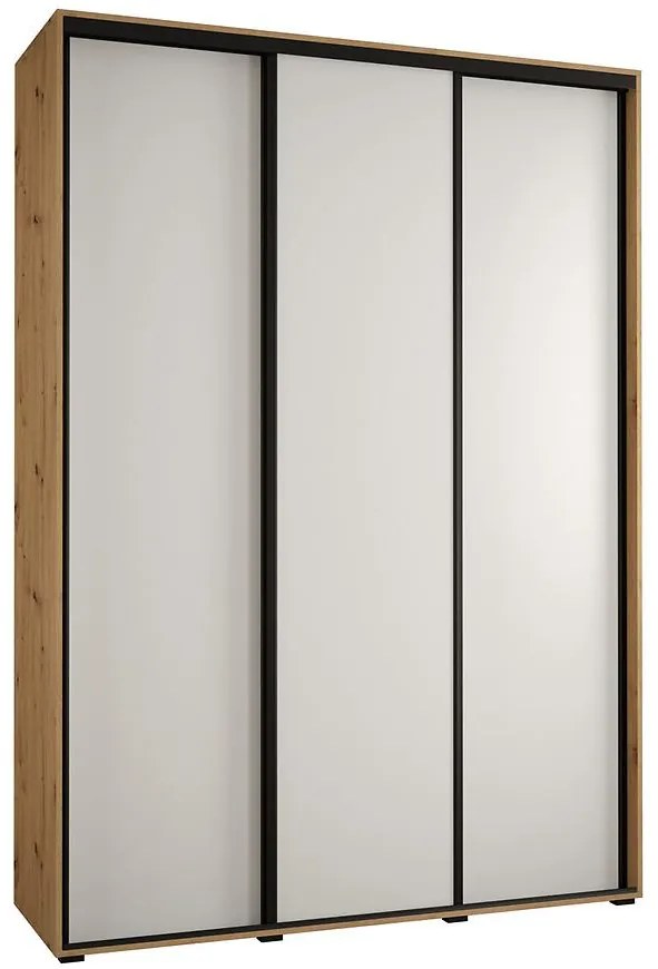 Skriňa 45 Canaris 1 180 artisan/biela/čierna