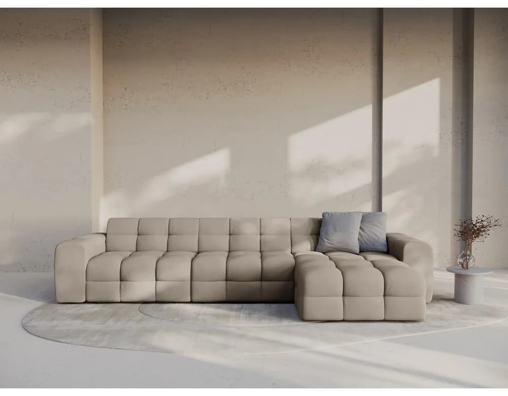 Hnedá rohová pohovka (pravý roh/s leňoškou) Kendal – Micadoni