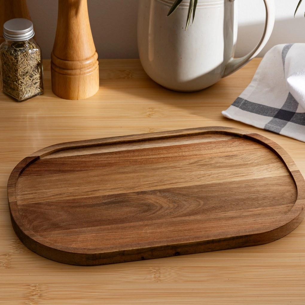 Drevený servírovací podnos Lawrence, 30x20 cm