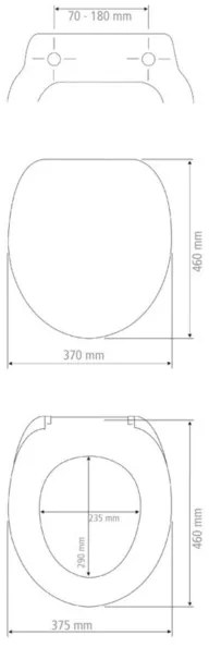 WENKO 24572100-WC sedátko VORNO NEO 46x37 cm sivá/strieborná