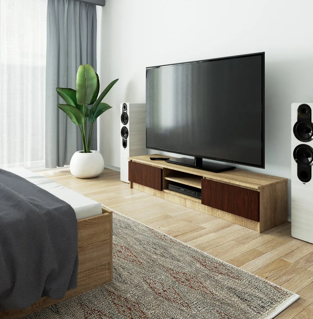 TV stolík Ronon 160 cm sonoma/wenge