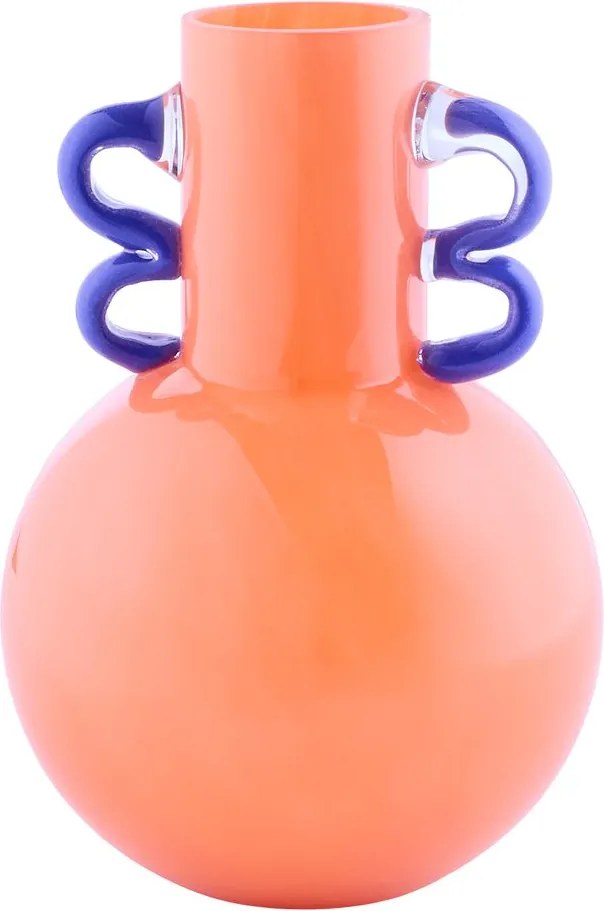 SLING Váza 21 cm – oranžová/modrá