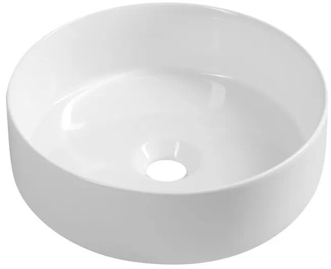 Sapho, INFINITY ROUND keramické umývadlo na dosku, priemer 36x12 cm, biela, 10NF65036