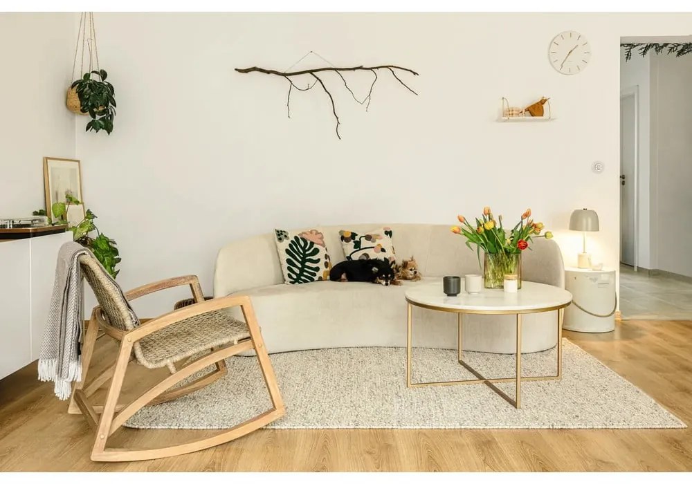 Sivobéžový ručne tkaný koberec s prímesou vlny 200x290 cm Minerals – Flair Rugs