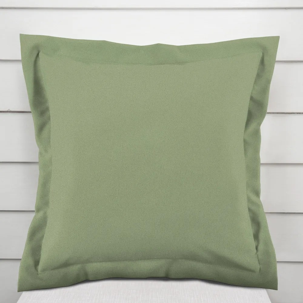Biante Dekoračná obliečka na vankúš s lemom BKU-118 Sivozelená 50 x 50 cm
