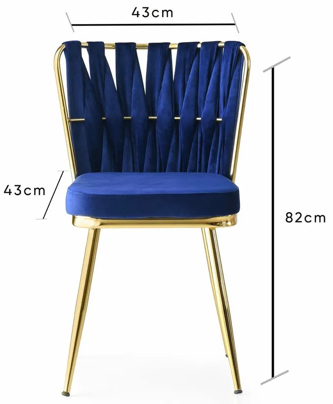 Sada jedálenských stoličiek Kusakli Navy Blue, 2ks