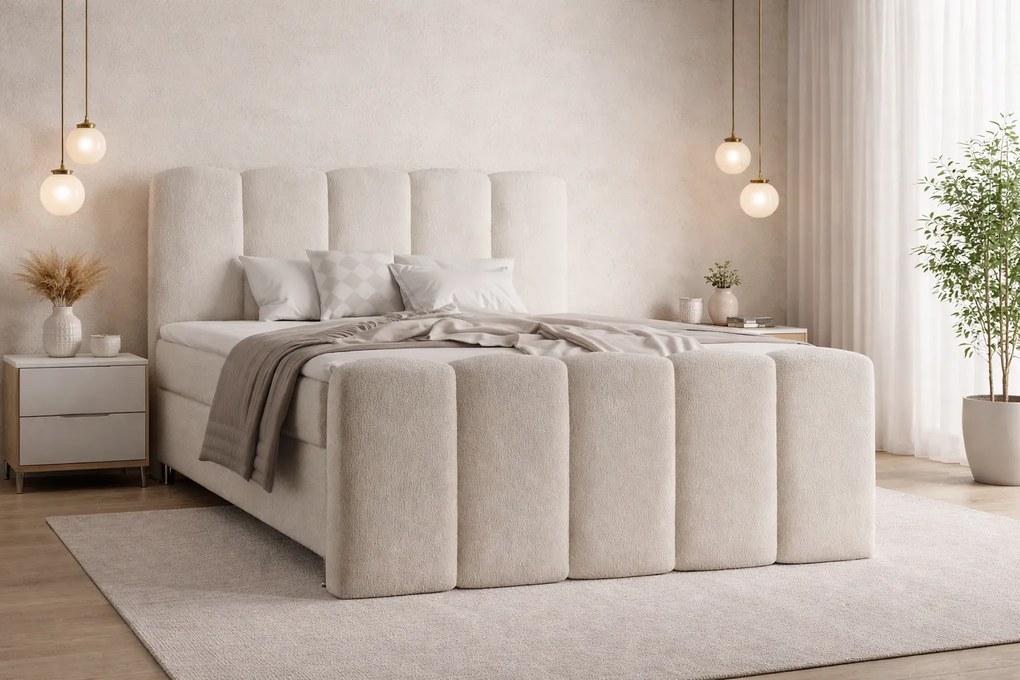 ČALÚNENÁ VYSOKÁ POSTEĽ S MATRACOM GABRIELE 200X200