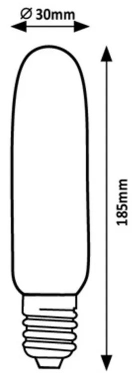 Rabalux Dekoratívna LED filament žiarovka s točeným vláknom, E27, T30, 5W, 300lm, 4000K, 20000h.