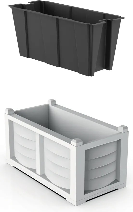 BAMA Set hrantík s vnútornou nádobou ARREDO, farba biela