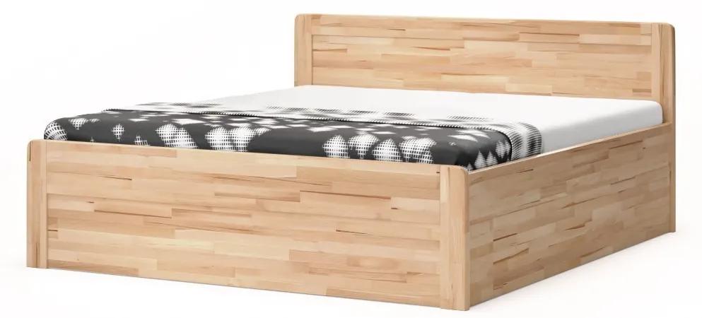 BMB MARIKA FAMILY - masívna buková posteľ s úložným priestorom ATYP, buk masív