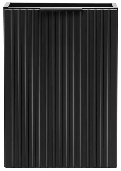 Závesná skrinka Casad Vedea so zápustným umývadlom 40 cm čierna