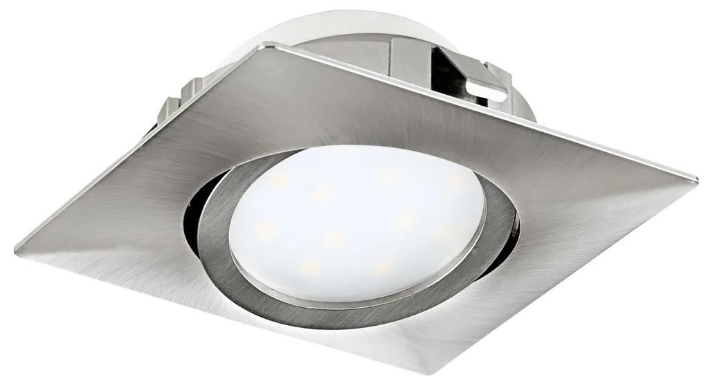 EGLO Zápustné bodové LED svietidlo PINEDA, strieborné