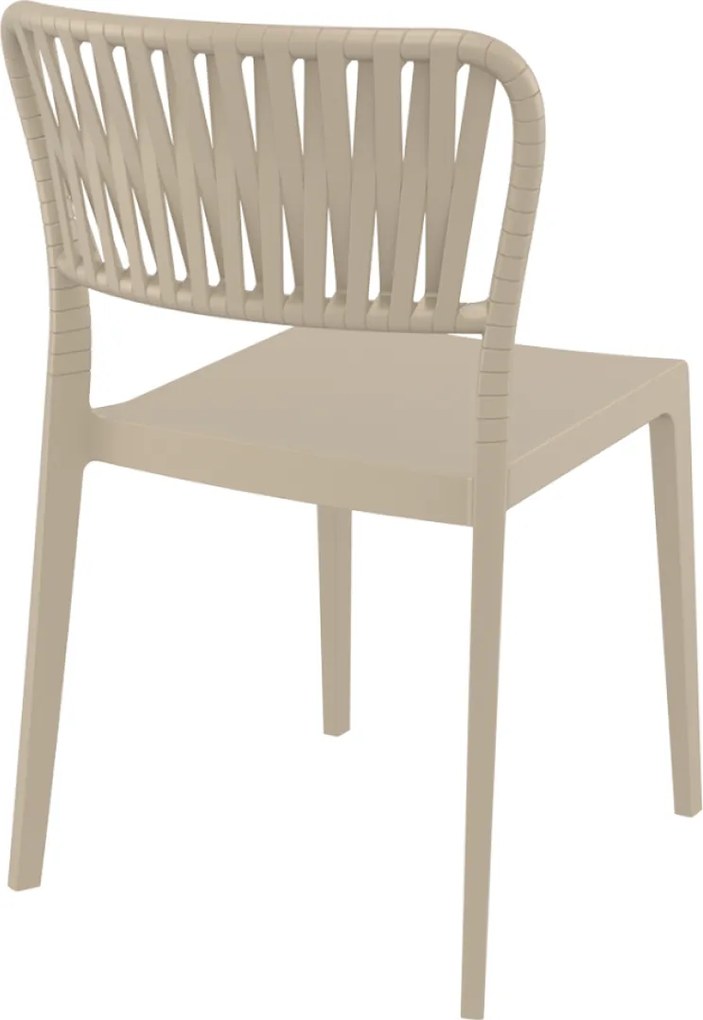 PORTOFINO záhradná stolička s podrúčkami taupe