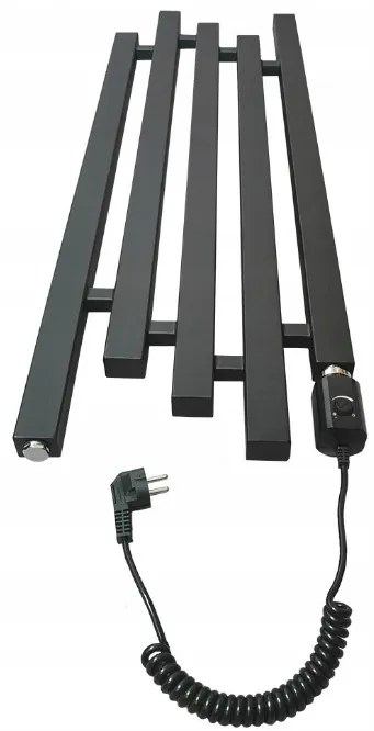 Regnis PORK, vykurovacie teleso 320x1400mm s jednootvorovým ľavým dolným pripojením 50mm, 710W, čierna matná, PORK140/30/LD50/BLACK