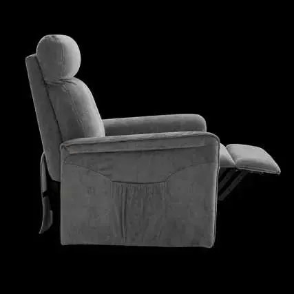 LuxuryForm DESIGN TV kreslo PEGAS s elektrickým polohovaním, masážou a výklopom - světle šedé