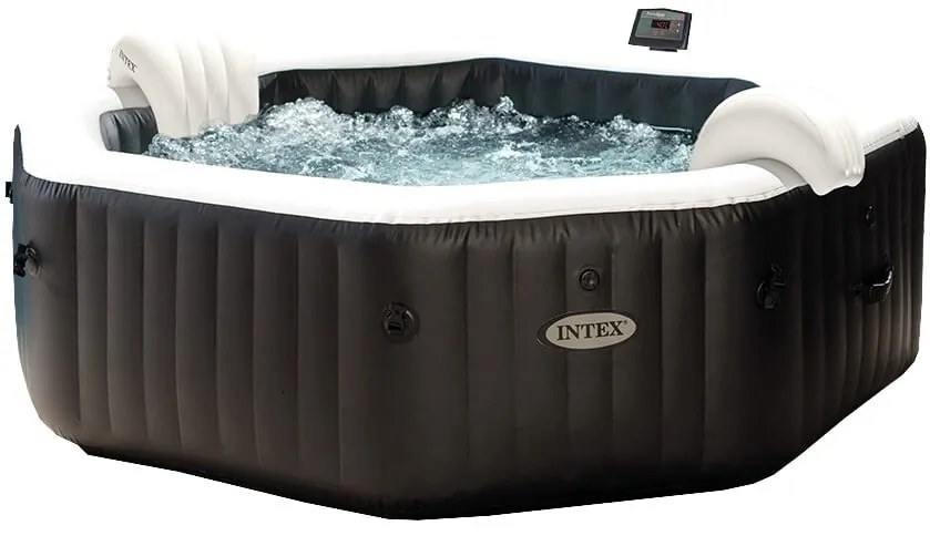 Intex | Vírivý bazén Pure Spa - Jet & Bubble Deluxe HWS 6 + Solárna sprcha UNO 35 l hliníková s LED svetlom | 19900163
