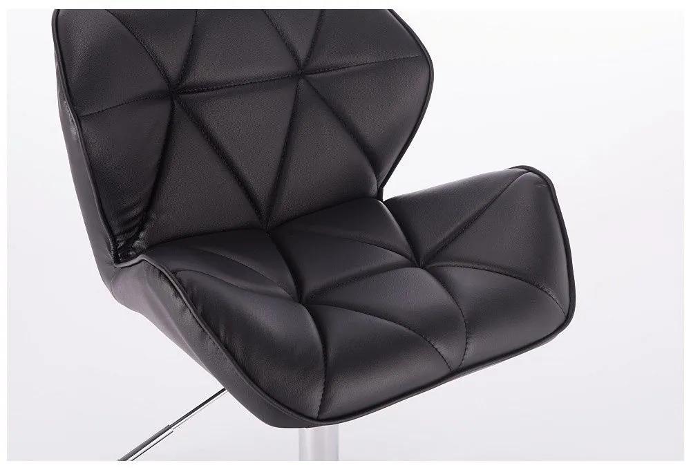 LuxuryForm Stolička MILANO na čierne podstave s kolieskami - čierna
