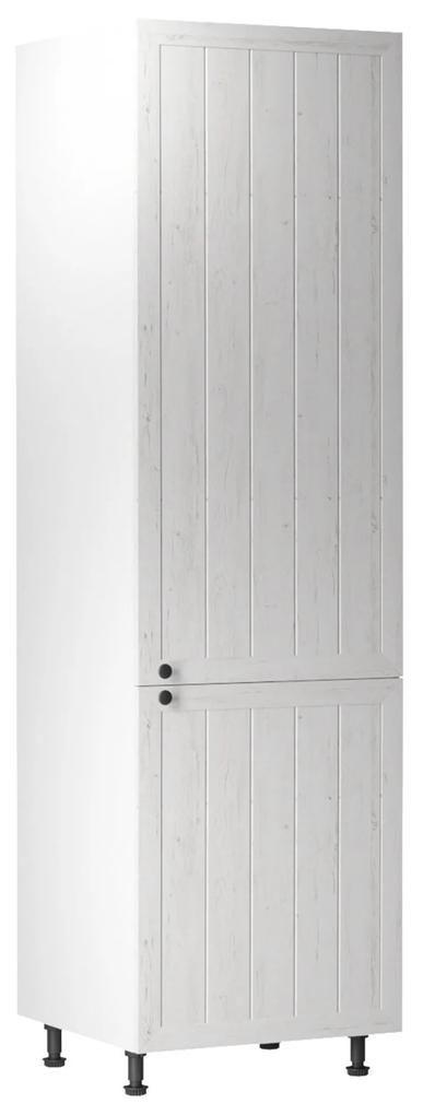 Kondela Skrinka na vstavanú chladničku D60ZL, pravá, biela/sosna Andersen, PROVANCE