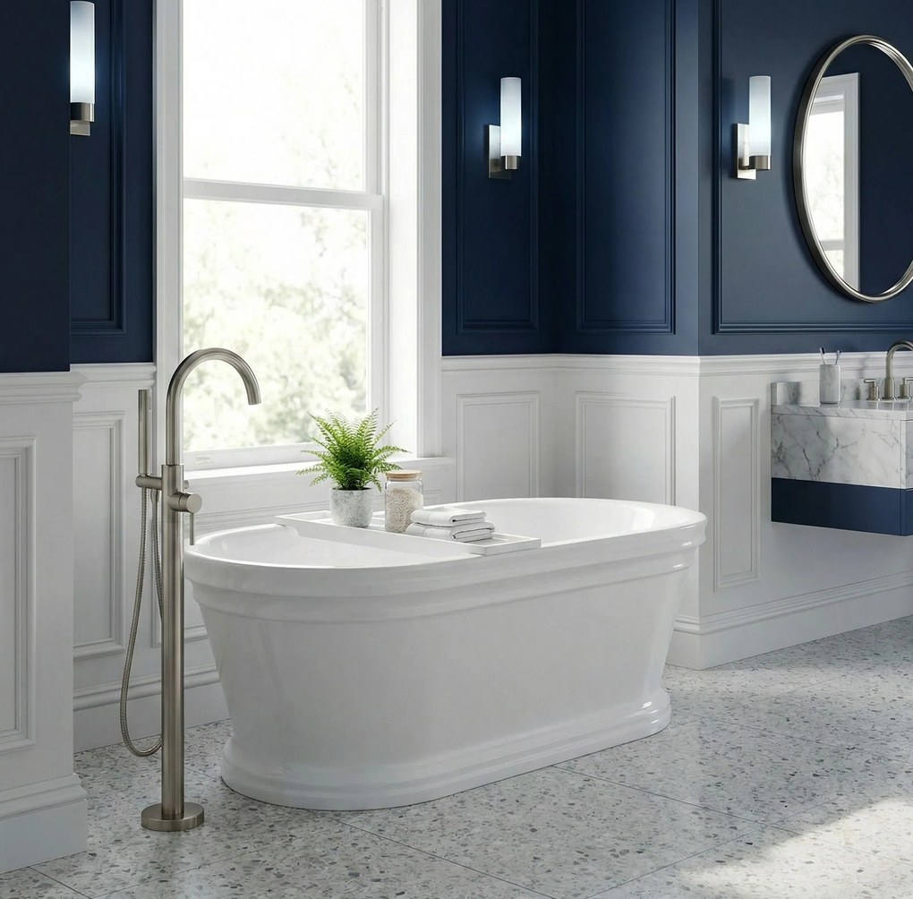 Rea Olivia, voľne stojaca 170x77 cm, biela, čierny click-clack, KPL-W6507