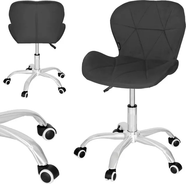 Springos kancelárska stolička – otočná stolička na kolieskach pre prácu a štúdium Farba: tmavosivá