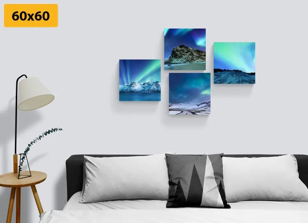 Set obrazov krása polárnej žiary Varianta: 4x 40x40