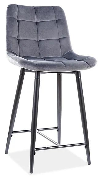 Barová stolička CHIC H-2 Velvet, 45x92x37, bluvel 14