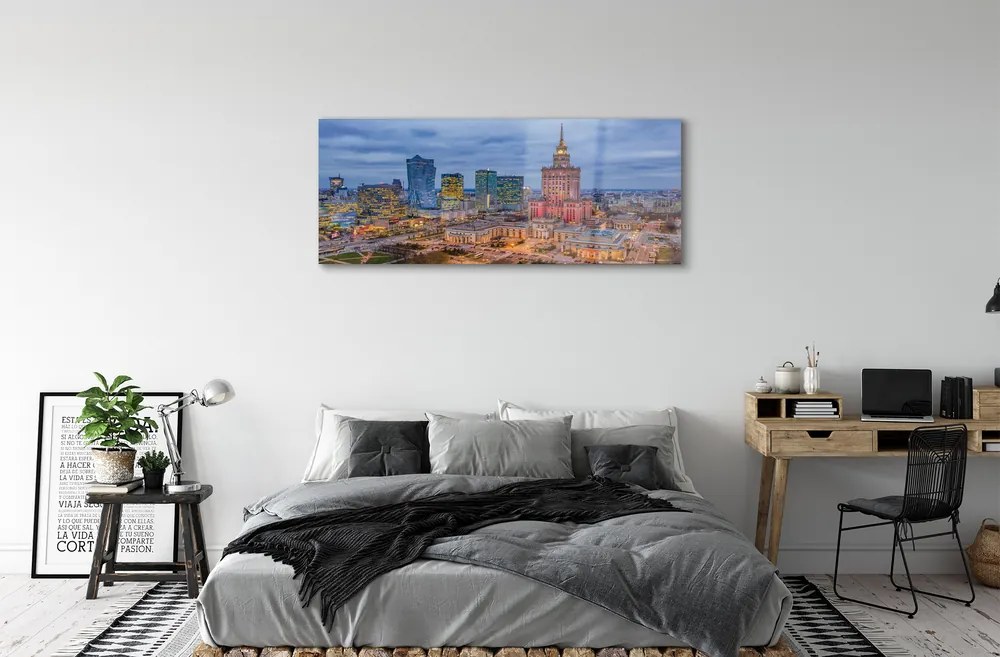 Obraz na akrylátovom skle Warsaw panorama západu slnka 120x60 cm