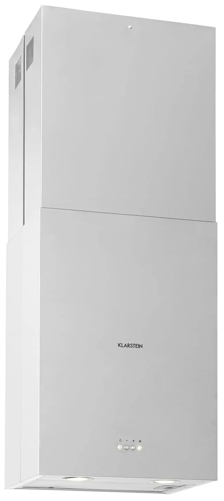 Klarstein Structura, digestor, 41 cm, ostrovčekový, 624 m³/h, A, LED, nehrdzaejúca oceľ, strieborný