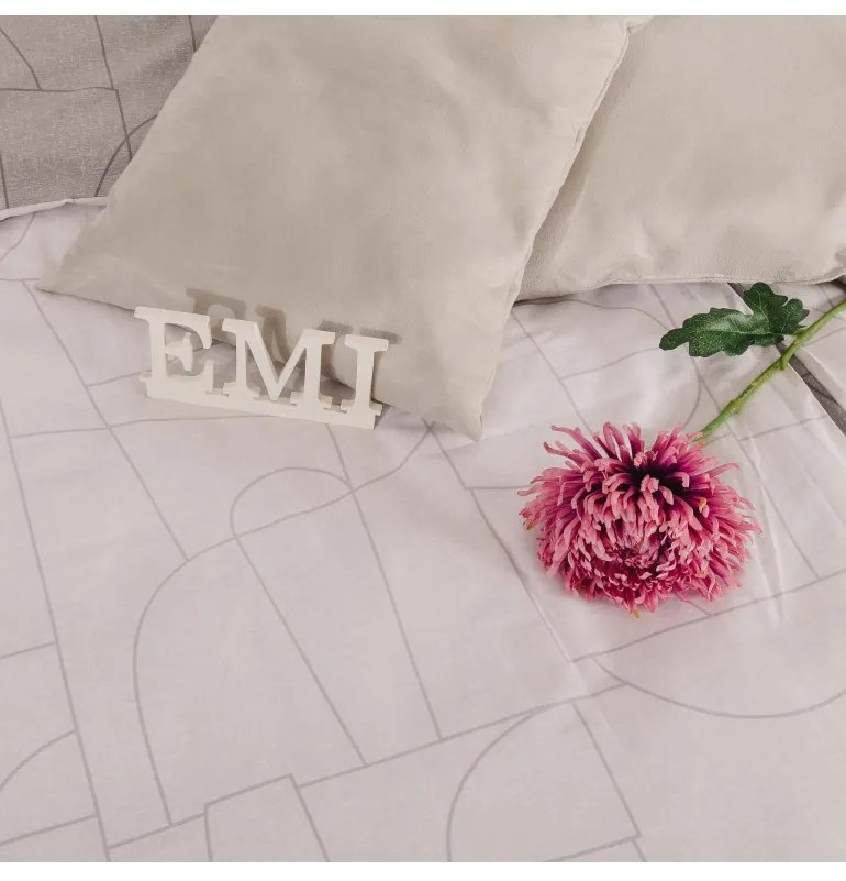 Obliečky Velur sivé satén EMI