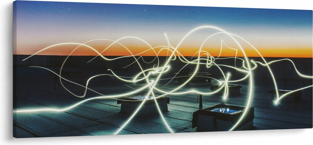 Obraz - pohľad na oblohu zo strechy (120x50 cm)