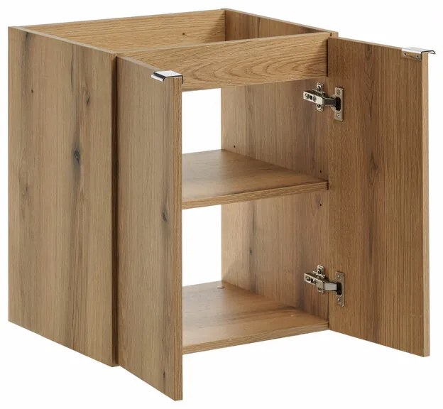 Závěsná skříňka pod umyvadlo Nova Oak s deskou 100 cm černá/dub evoke