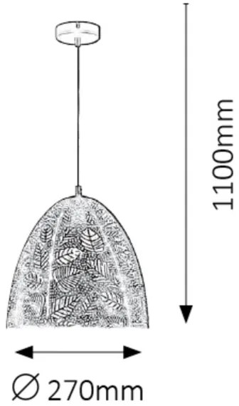 Rabalux 2277 - Luster na lanku MANORCA 1xE27/40W/230V