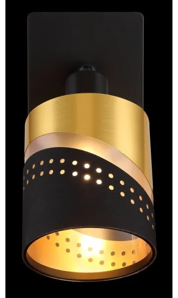 Globo 54046-1 - Nástenné bodové svietidlo OR 1xE14/25W/230V čierna/zlatá