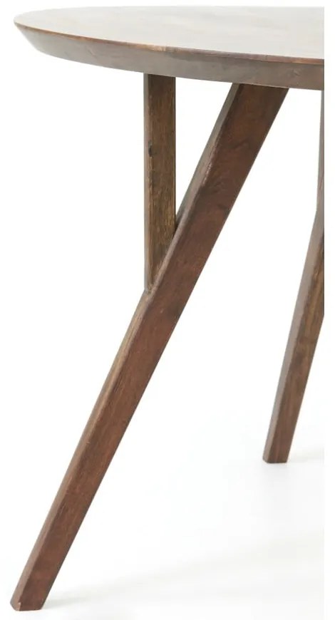 Hnedý okrúhly jedálenský stôl s doskou z akácie ø 140 cm Quenza – Light &amp; Living