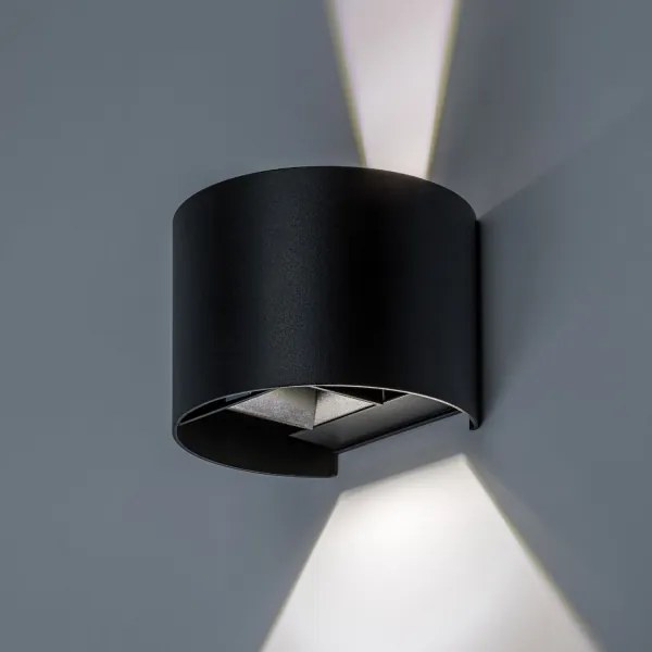Rabalux 77218 - LED vonkajšie nástenné svietidlo VIRNA 5W/230V 2700/4000/6500K IP54 čierna
