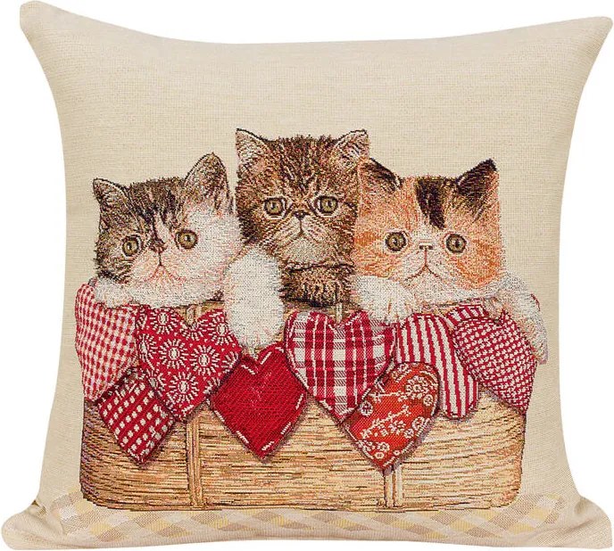 Gobelínová obliečka na vankúšik MAČATÁ 45 x 45 cm