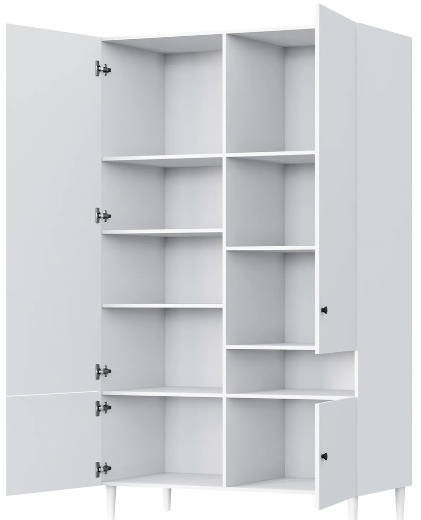 Šatní skriňa DULLUM 120x205cm, biela