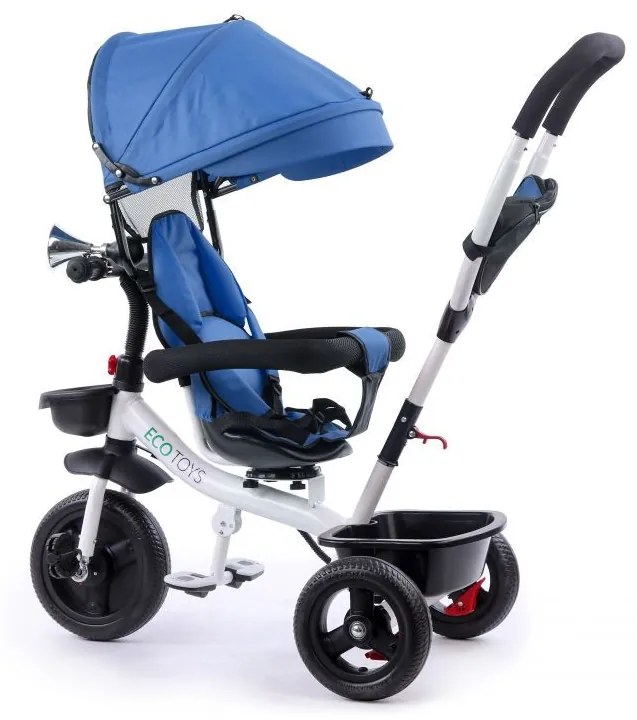 Modrá trojkolka s otočným sedadlom 360°, Ecotoys