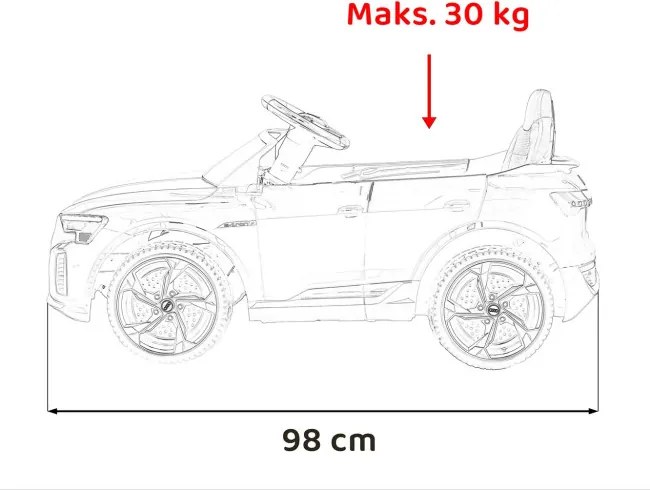 Elektrické autíčko Audi SQ8 červené