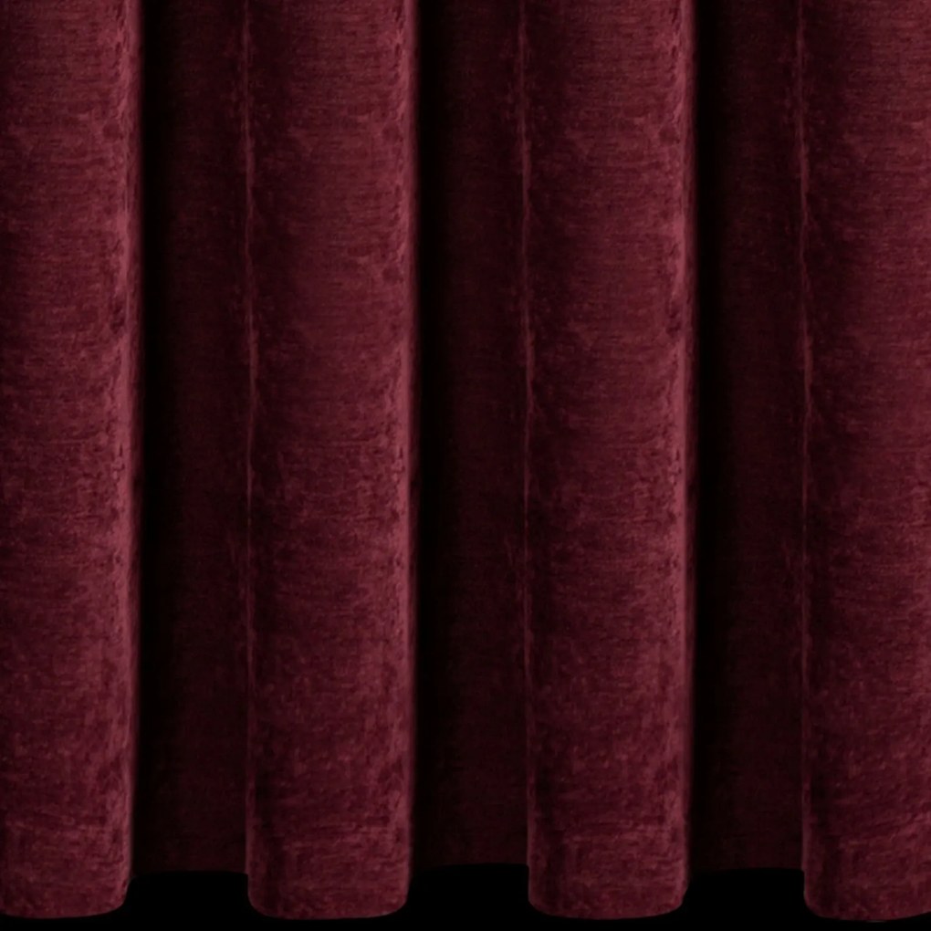 ZÁVES NA KRÚŽKOCH VANI 140X250 CM BORDOVÁ