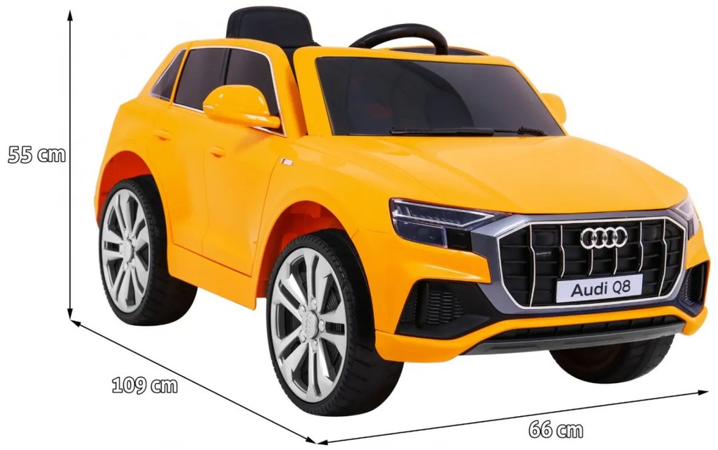 RAMIZ Elektrické autíčko RS AUDI Q8 JJ2066 - žlté