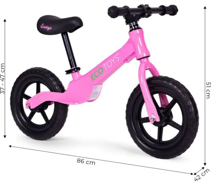 ECOTOYS Detské odrážadlo Pink