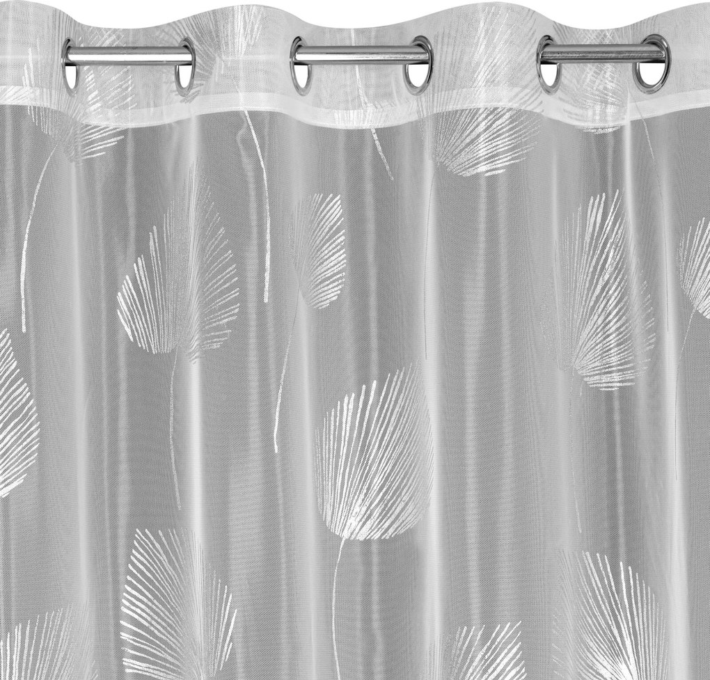 ZÁCLONA NA KRÚŽKOCH HELEN 140X260 CM LISTY