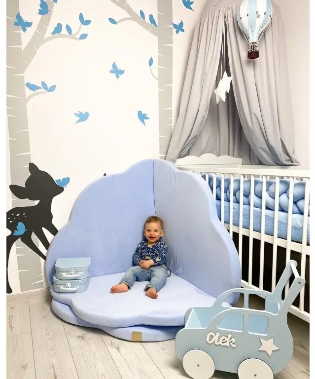 Penová hracia podložka mráčik: svetlosivá